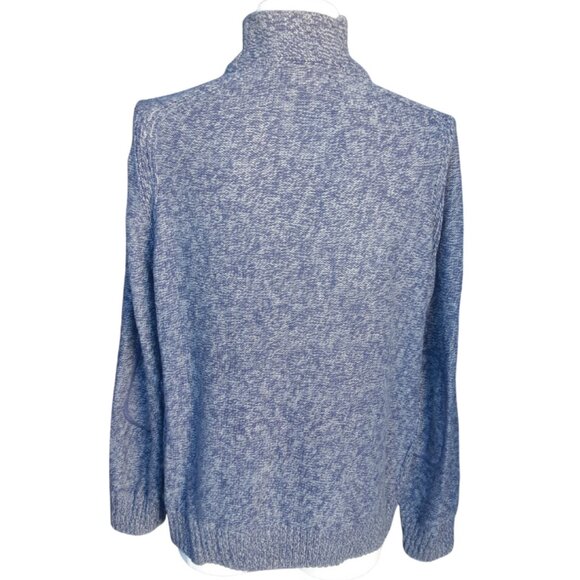 Kenneth Cole Unlisted SZ M Mock Neck 4 Button Pullover Blue Men's Cotton Sweater - Picture 3 of 15